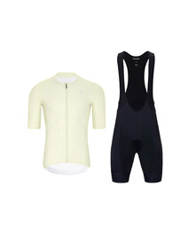 HOLOKOLO Kurzarm Radtrikot und Shorts - ELEVATE - Schwarz/Elfenbein